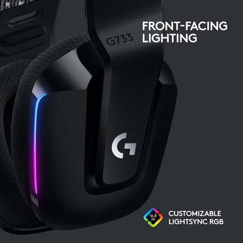 Logitech G733 LIGHTSPEED RGB Wireless Gaming Headset - Black