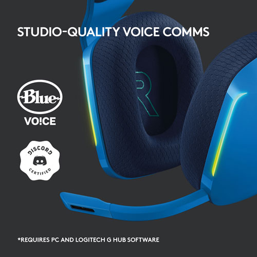 Casque de jeu sans fil RVB LIGHTSPEED G733 de Logitech - Bleu