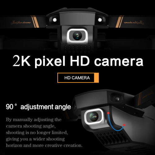 RC Drone 2K 1080P HD Wide Angle Camera WiFi Fpv Dual Camera Foldable Quadcopter Real Time Transmission Drone Gift Toys