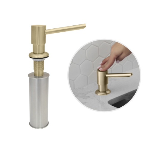 Stainless Steel Soap Dispenser - Gold Finish