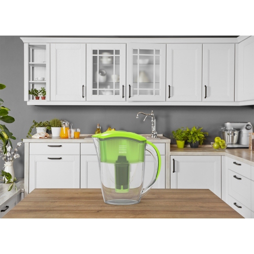 Drinkpod Alkaline Water Filter Pitcher, 8-Stage Cartridge Composed of Ion Exchange Resin, Tourmaline, Mineral Balls and Carbon, Removes Free-Radicals