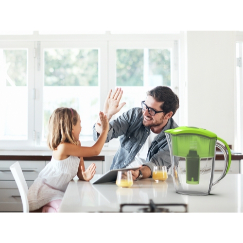 Drinkpod Alkaline Water Filter Pitcher, 8-Stage Cartridge Composed of Ion Exchange Resin, Tourmaline, Mineral Balls and Carbon, Removes Free-Radicals