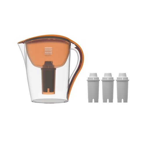 Pichet à eau alcaline Ultra Premium de Drinkpod - ionisateur d’eau Pure Healthy de 3,5 l, filtre au charbon actif/sans BPA - eau alcaline saine,