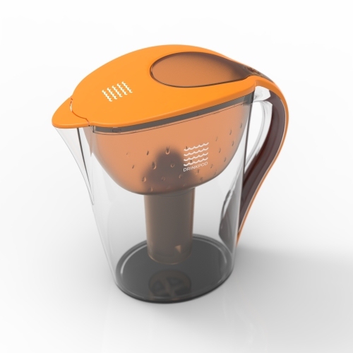 Pichet à eau alcaline Ultra Premium de Drinkpod - ionisateur d’eau Pure Healthy de 3,5 l, filtre au charbon actif/sans BPA - eau alcaline saine,