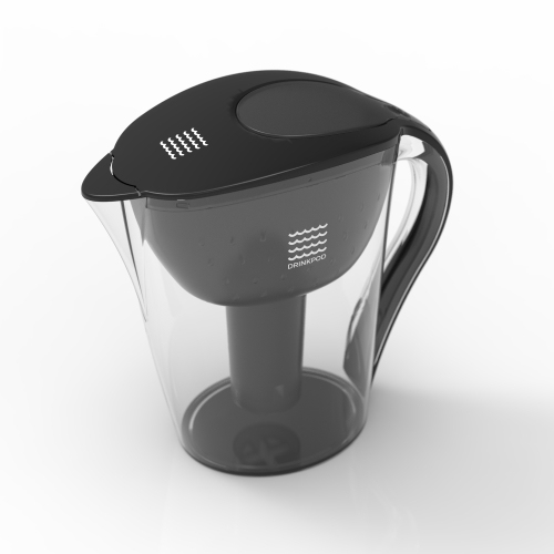 Pichet à eau alcaline Ultra Premium de Drinkpod - ionisateur d’eau Pure Healthy de 3,5 l, filtre au charbon actif/sans BPA - eau alcaline saine,