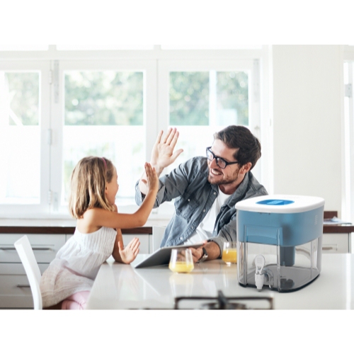 Drinkpod – Filtre à eau alcaline Ionisateur, purificateur d’eau de comptoir, grand pichet d’eau alcaline, eau ionisée à pH élevé, capacité de 2.4