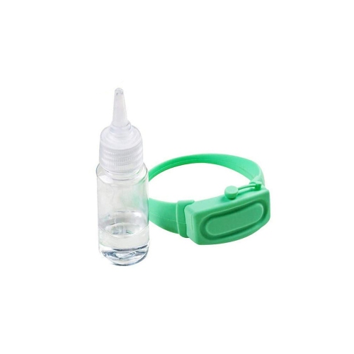 Easy Refill Adjustable Hand Sanitizer Bracelet Band Wristband - Green