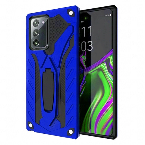 【CSmart】Shockproof Heavy Duty Rugged Defender Case Kickstand Cover for Samsung Note 20, Blue