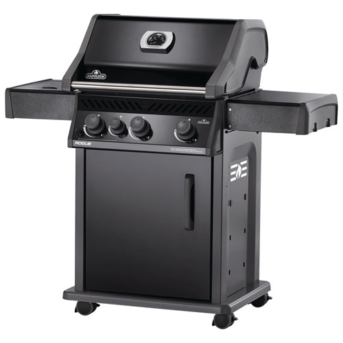 Barbecue au propane de 42 000 BTU Rogue 425 avec brûleur latéral et housse de Napoleon - Noir - Exclusivité de Best Buy