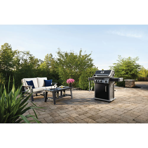 Barbecue au propane de 42 000 BTU Rogue 425 avec brûleur latéral et housse de Napoleon - Noir - Exclusivité de Best Buy