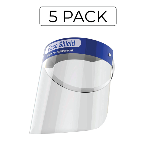 5 Pack Transparent protective Safety Face Shield