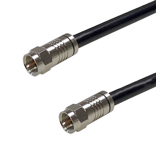 HYFAI RG6 75Ohm F-Type Connector Coaxial Premium TV Satellite Video Cable Cord for Rogers Box and MOre 12 ft