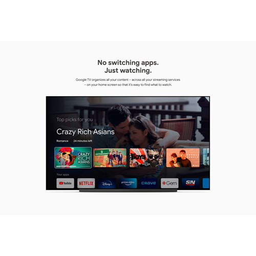 Chromecast de Google avec Google TV - Neige