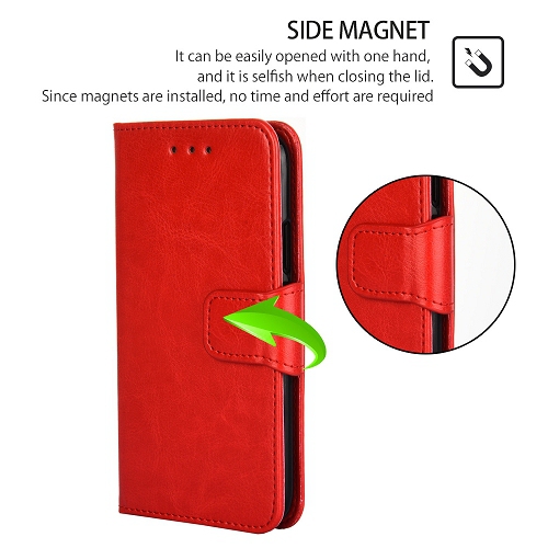 TopSave Leather Folio Flip Wallet w/Magnetic Clip Card Slot Holder Case For Google Pixel 9 Pro XL 6.8", Red