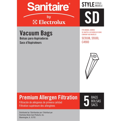 Sanitaire 63262B-10 Style "SD" Premium Allergen Filtration Disposable Dust Vacuum Bag