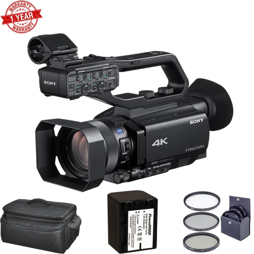 Sony HXR-NX80 Full HD XDCAM with HDR & Fast Hybrid AF Bundle With Video Bag, 62mm Filter Kit, Spare NP-FV70 Battery - US Version w/ Seller Warranty