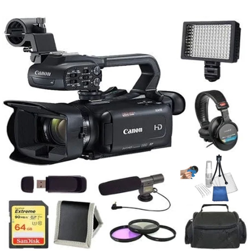 Canon XA11 Compact Full HD Camcorder with 64GB MEMORY CARD + PROFESSIONAL FILTER KIT + XL PRO CAMCORDER SOFT CASE + ADVANCED A - US Version w/ Seller Warranty