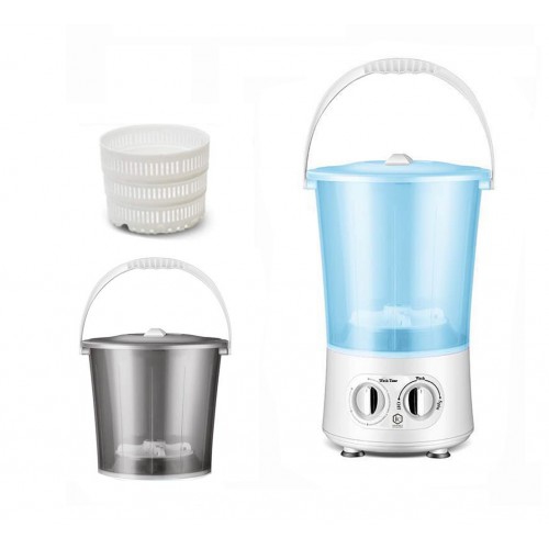 Mini Portable Washing Machine with 2 Buckets Washer and Spinner For