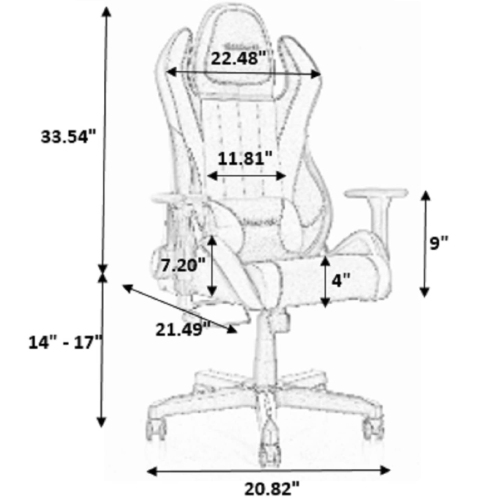 Cayenne M6 ViscoLogic® Ergonomic Gaming Chair for PC Video Game Computer Chair Racing Chairs