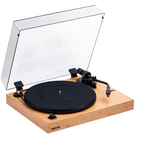 Tourne-disque haute fidélité en vinyle RT83 de Fluance avec cartouche rouge Ortofon 2M et moteur de contrôle de la vitesse