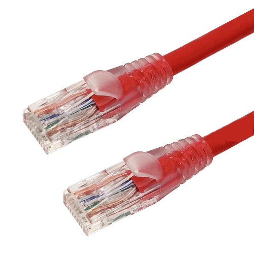 HYFAY – Câble de raccordement Ethernet CAT6 UTP 25 pi, réseau 10 Gigabit/sec/câble Internet haute vitesse, 550 MHz, rouge