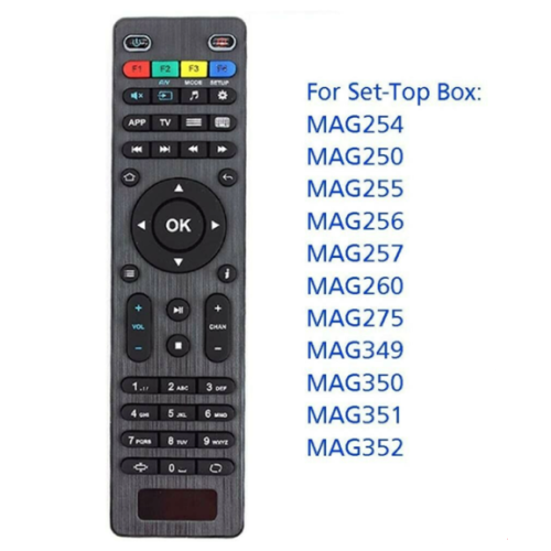 Replacement Remote Control for Mag250 254 256 260 261 270 IPTV TV Box Audio Accs 