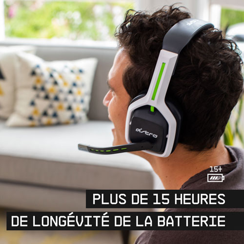 Casque de jeu sans fil et micro A20 2e gén. d'ASTRO Gaming Xbox Series X et Xbox One - Blanc/Vert