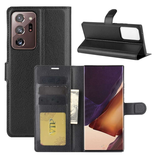 [CS] Samsung Galaxy Note 20 Ultra Case, Magnetic Leather Folio Wallet Flip Case Cover with Card Slot, Black