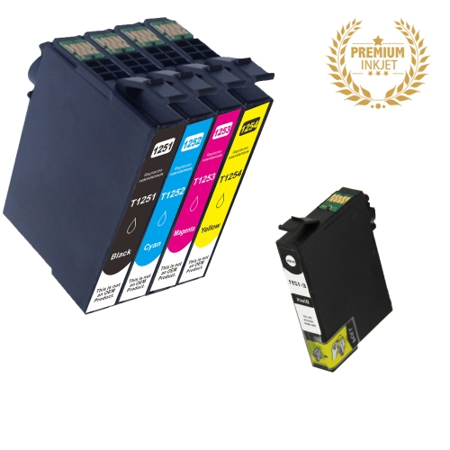 Ultra Ink™ 5 PACK EPSON T125 Compatible Inkjet- Epson Printer WorkForce 320/323/325/520/NX125/127/130/230/420/530/625