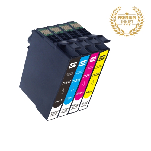 Image 1 de 8.. Ultra Ink™ EPSON T125 BK/M/Y/C COMBO Compatible Inkjet- Epson Printer WorkForce 320/323/325/520/NX125/127/130/230/420/530/625