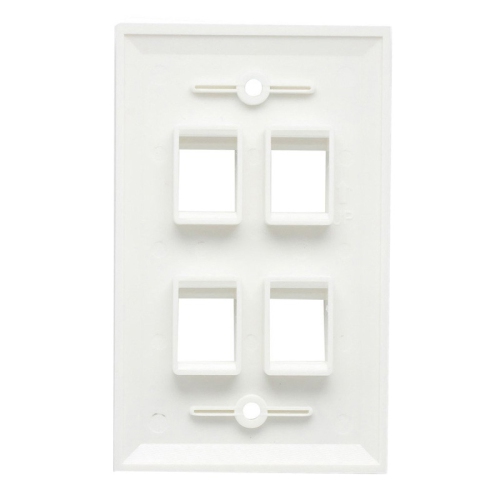 axGear 10 Packs Wall Plate 4 Port White Unbreakable Toggle Outlet Cover