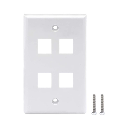 axGear 10 Packs Wall Plate 4 Port White Unbreakable Toggle Outlet Cover