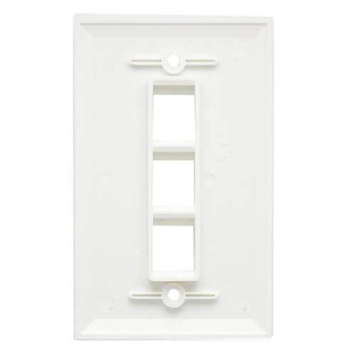 axGear 10 Packs Wall Plate 3 Port White Unbreakable Toggle Outlet Cover