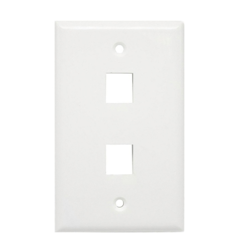 axGear 10 Packs Wall Plate 2 Port White Unbreakable Toggle Outlet Cover