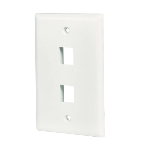 axGear 10 Packs Wall Plate 2 Port White Unbreakable Toggle Outlet Cover
