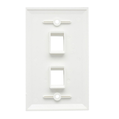 axGear 10 Packs Wall Plate 2 Port White Unbreakable Toggle Outlet Cover
