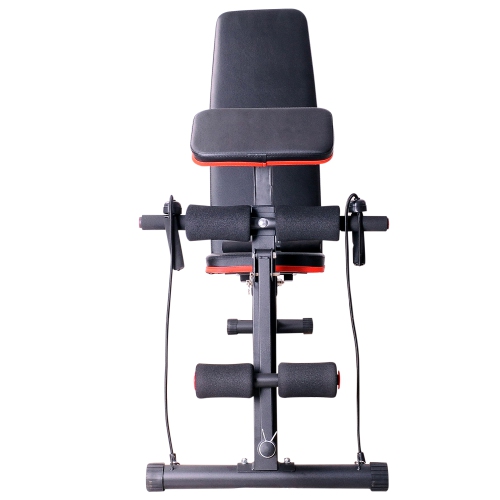 Banc d’exercice pour abdominaux pliable et ajustable avec haltères de Soozier