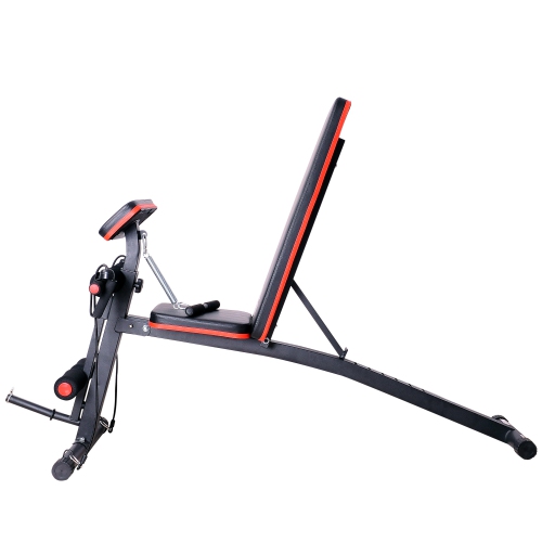 Banc d’exercice pour abdominaux pliable et ajustable avec haltères de Soozier