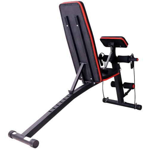 Banc d’exercice pour abdominaux pliable et ajustable avec haltères de Soozier
