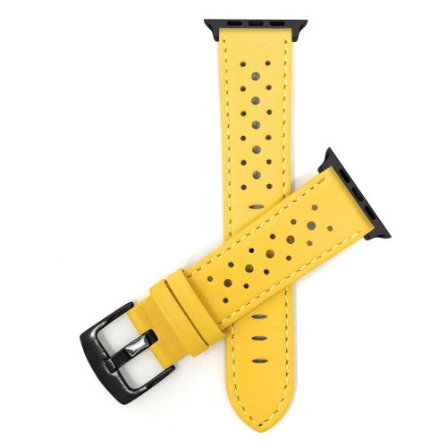 BANDINI  Extra Long (Xl) Leather Watch Strap for Apple Watch Band 42MM (Series 11/10) /41MM / 40MM / 38Mm, Series 11 10 9 8 7 6 5 Se Rally / Black