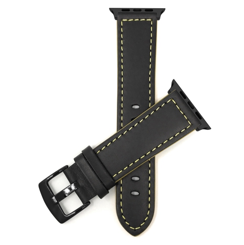 BANDINI  Extra Long Leather Watch Strap for Apple Watch Band 46MM / 49MM / 45MM / 44MM / 42MM (Series 3), Series 11 10 9 8 7 6 5 Se, Ultra 3 2 1