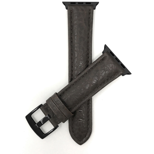 Bandini Extra Long Leather Watch Strap for Apple Watch Band 42mm (Series 11/10) /41mm / 40mm / 38mm, Series 11 10 9 8 7 6 5 & SE, Brown / Black