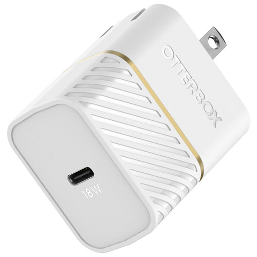 Chargeur mural USB-C de 18 W Fast Charge d'OtterBox - Blanc