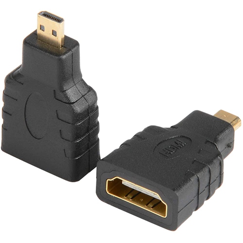 Gold-Plated HDMI Female to Micro HDMI Male Adapter Converter for Smartphone, Camera, Laptops, Tablets, and Camcorders
