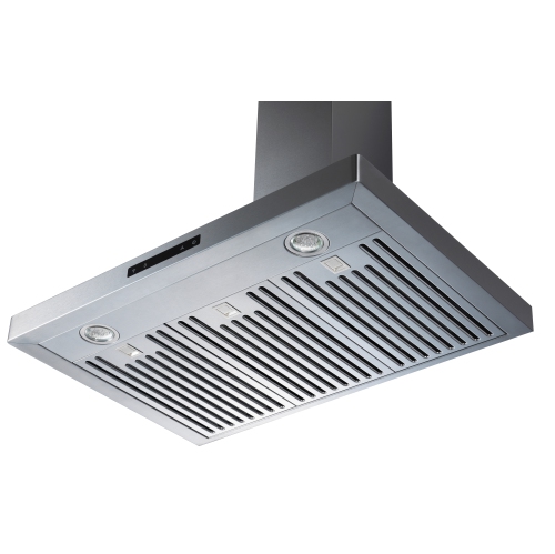 ROXON 700 CFM 30 Inches Range Hood Stainless Steel Wall Mounted Kitchen Exhaust Fan Style RXN-W14BS-30