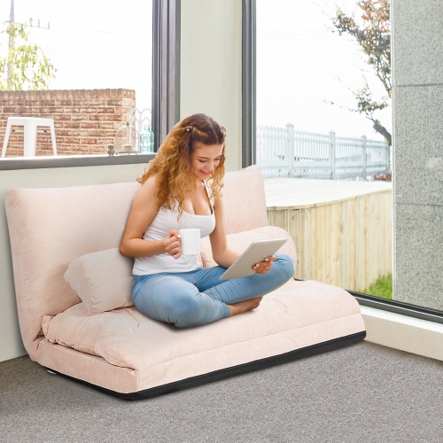 Canapé lit, canapé-lit pour salon, canapé réglable sur 6 positions Gymax