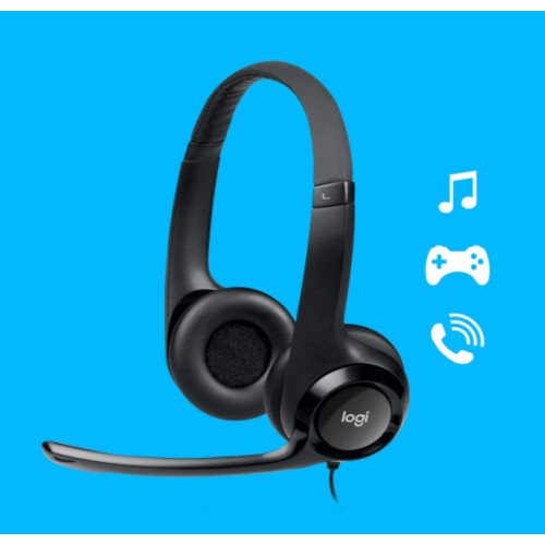 Logitech H390 Wired ClearChat Comfort USB Headset, Black - 013