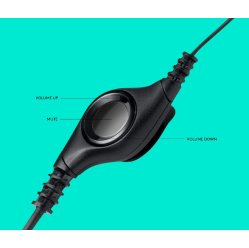 Logitech H390 Wired ClearChat Comfort USB Headset, Black - 013