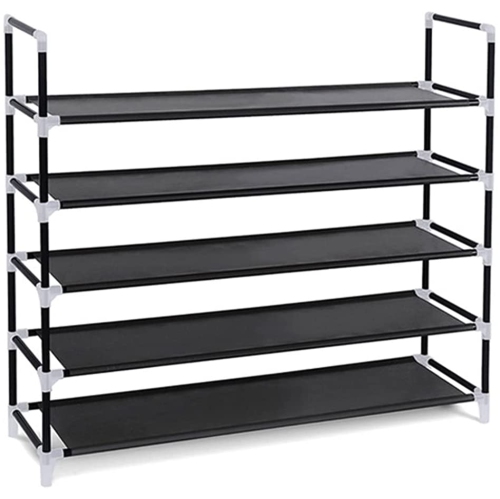 Stanz Tm 4 Tier Shoe Rack Shoe Tower Shelf Entryway Cabinet Storage Organizer Black Best Buy Canada