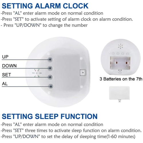 Réveille-matin pour enfants avec commandes tactiles et 7 couleurs variables pour chambre d’enfant, horloge pour enfants